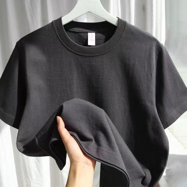 100% Cotton Nam Cổ Tròn Ngắn Tay Áo Thun Thường Ngày Cơ Bản Hàng Đầu Menswear Nâu 0