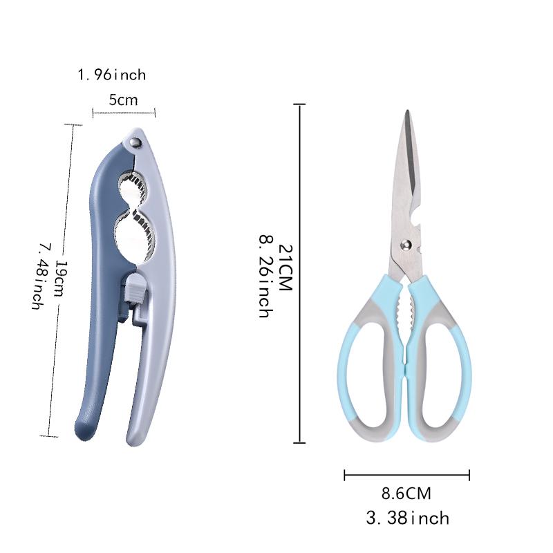 Product Introduction of Kitchen household stainless steel kitchen special strong chicken bone scissors, thickened walnut clip shell opener nuts 9