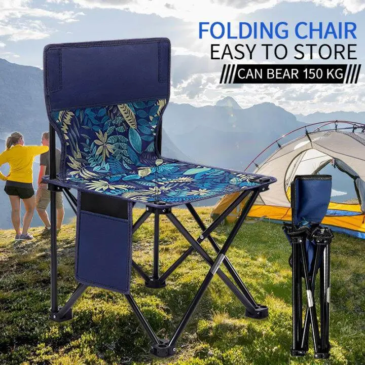 Foldable Outdoor Chair Folding Chair Stool Portable Chair for Beach Picnic Camping Fishing Field
