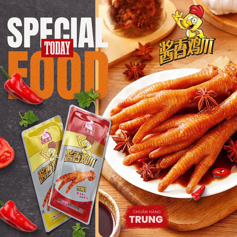 [COMBO 20] Chân gà cay Tứ Xuyên - Đồ ăn vặt chuẩn nội địa Trung thơm nồng vị cay Chua Miến chângà