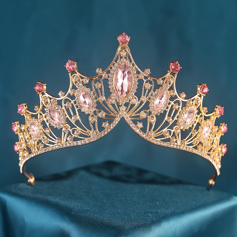 1pc Exquisite Rhinestone Tiara Crown - Elegant Baroque Style Hair Accessories For Women And Girls, Perfect For Wedding Decors, Photography Props, Stage Performance, And Fashion Shows - Durable, Sparkling, And Crystal Design 1
