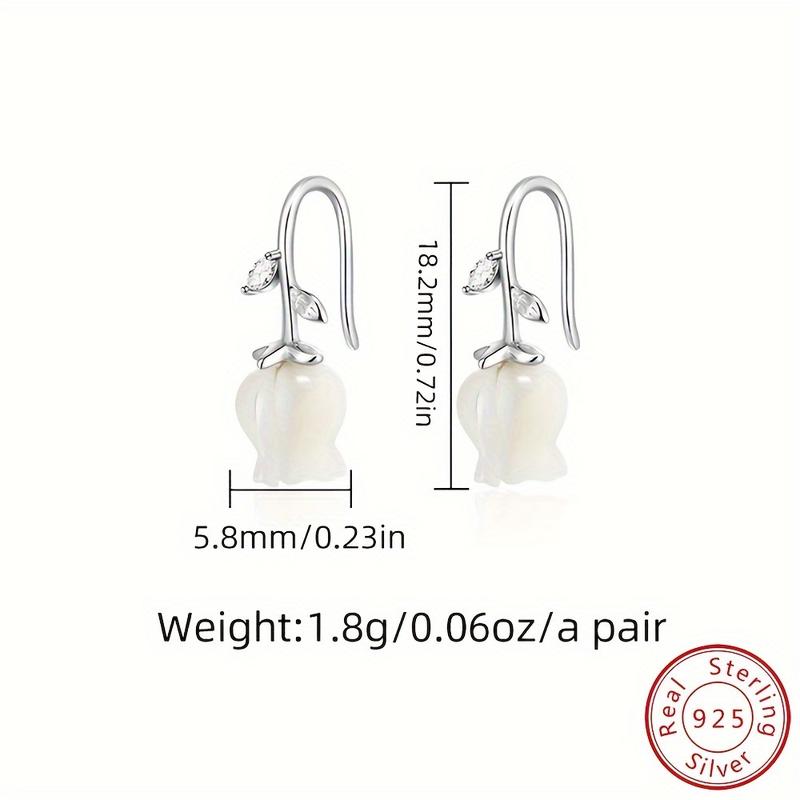 Product Introduction of Elegant Lily of the Valley Earrings - Hypoallergenic Dangle Design - Perfect for Special Occasions 14