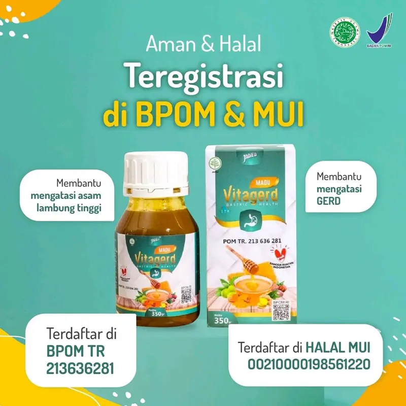 MADU VITAGERD ASLI ORIGINAL 100% HERBAL MAAG ASAM LAMBUNG TERBAIK 4