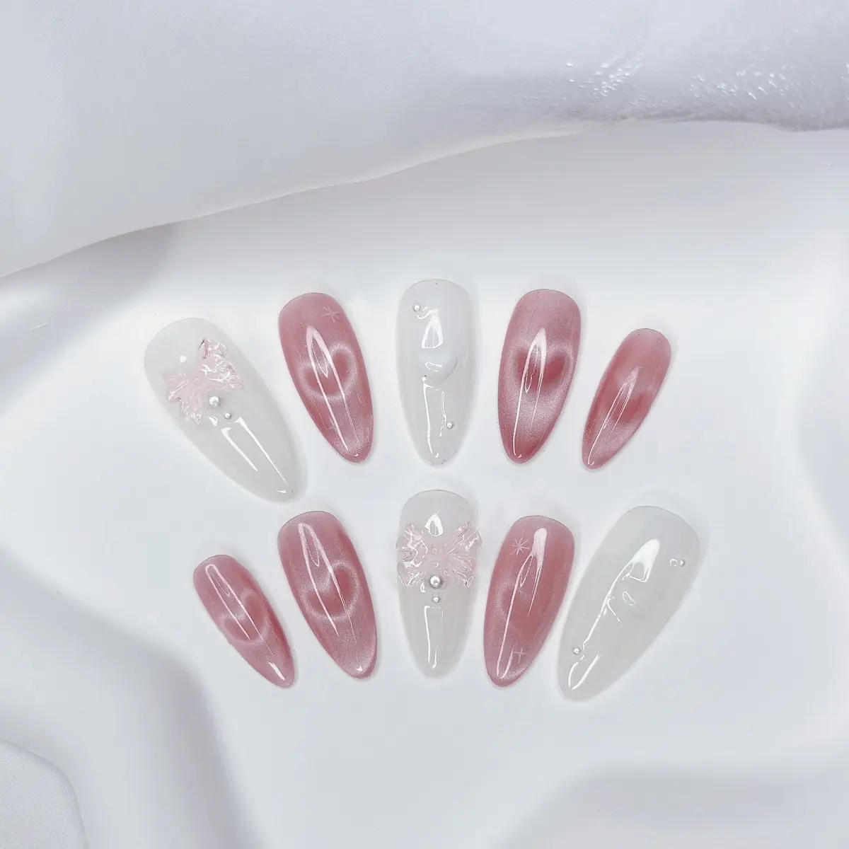 01 - Nailbox mắt mèo trái tim siêu xinh
