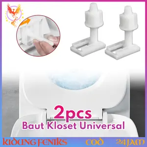 2pcs Baut Sekrup Tutup Kloset Toilet Universal Kotak Panjang 38.5mm Bahan PP Awet