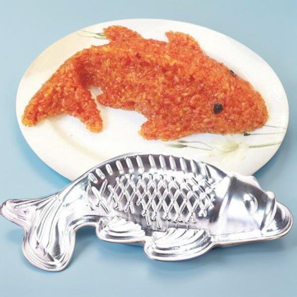 Khuôn làm xôi, khuôn thạch rau câu hình cá chép chất liệu nhôm không gỉ an toàn