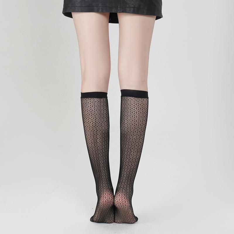 Product Introduction of Solid Color Calf Socks Women's Summer Mid-Calf Length Socks Anti-Hook Silk Screen Red Pressure Stovepipe Socks Socks 3