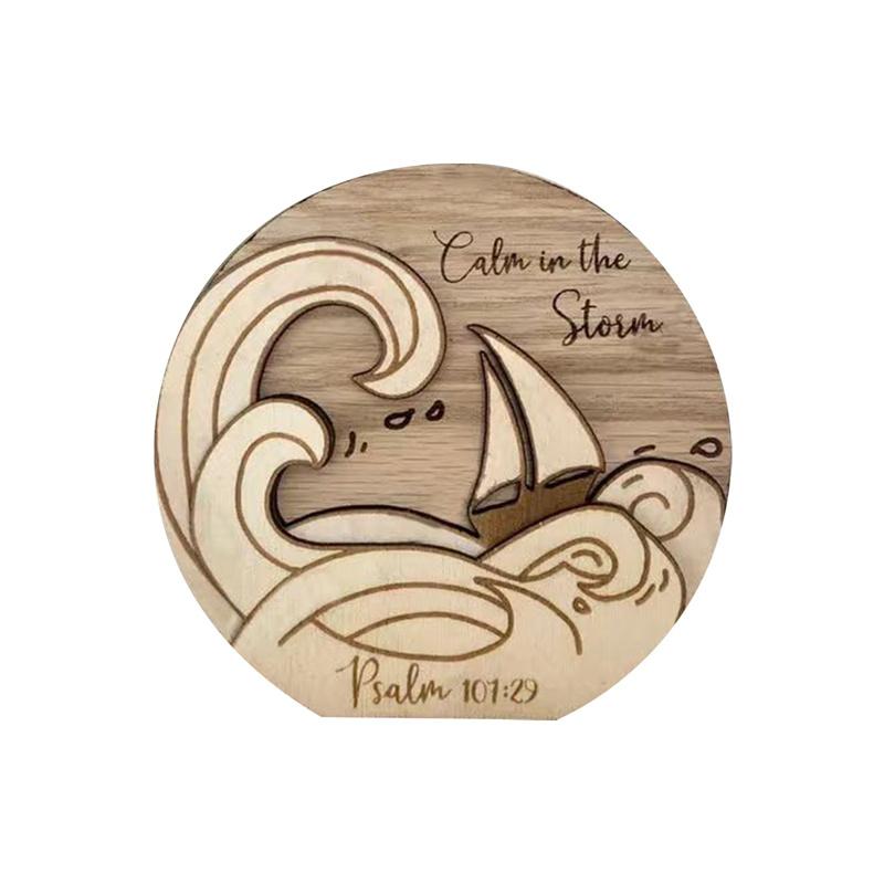 Product Introduction of Wooden Christmas Decorations Freestanding  Verse Scene Plaque Winter Christmas Tree Decorations 19