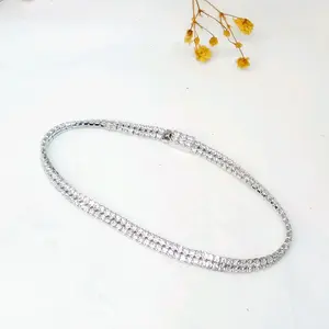 Gelang Tangan Dewasa Rantai Solitare 2 Layer