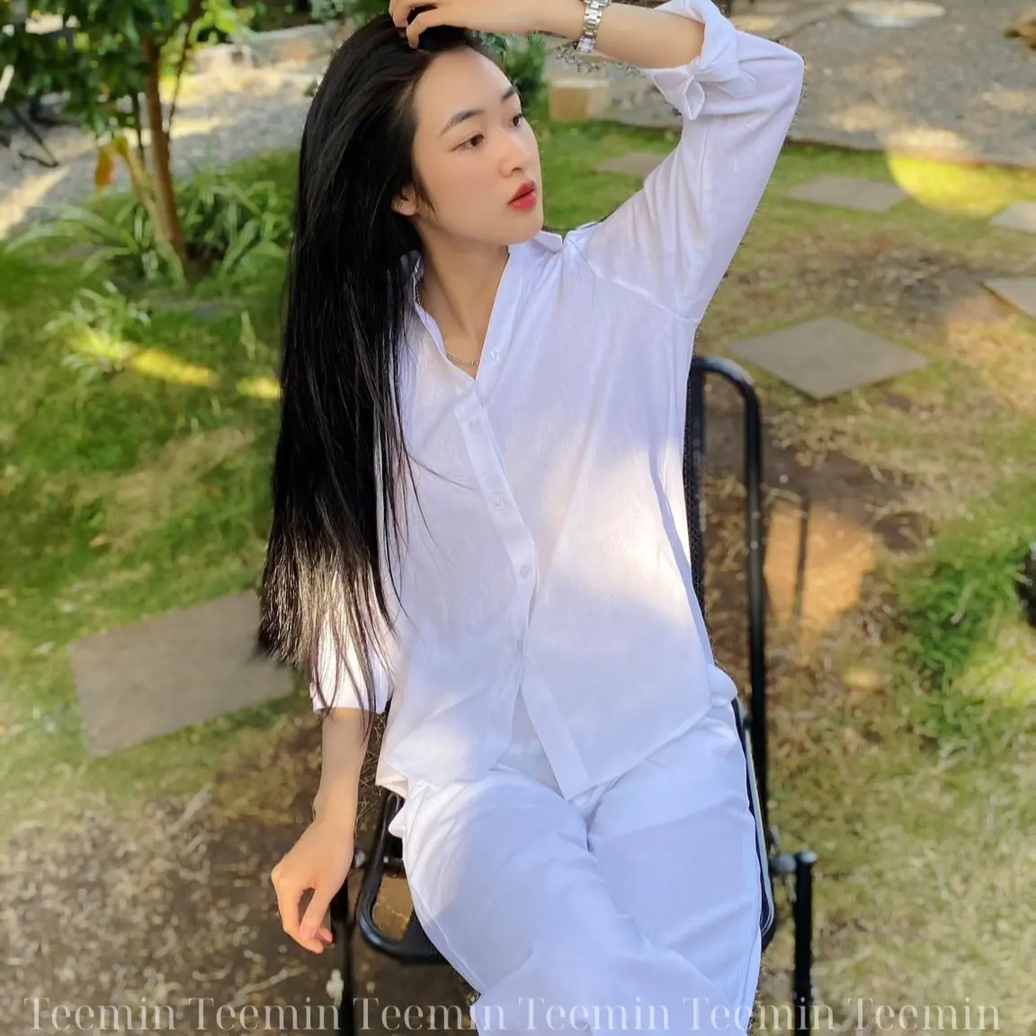 Áo sơ mi nữ dài tay linen cao cấp Teemin (ảnh chính chủ của shop)