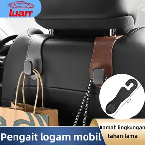[Luarr]   Hook kursi mobil serbaguna, kait penyimpanan dalam mobil tersembunyi di sandaran kursi, kait mobil kecil, kulit rusa fleksibel, portabel, kait logam kartun serbaguna