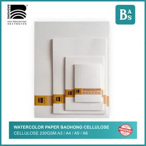 Watercolor Paper Baohong Cellulose 230gsm A3 / A4 / A5 / A6 | Kertas Cat Air | Watercolour Paper | Water Color | Water Colour | Peralatan Melukis dan Menggambar Terlengkap dari Bali Art Supplies