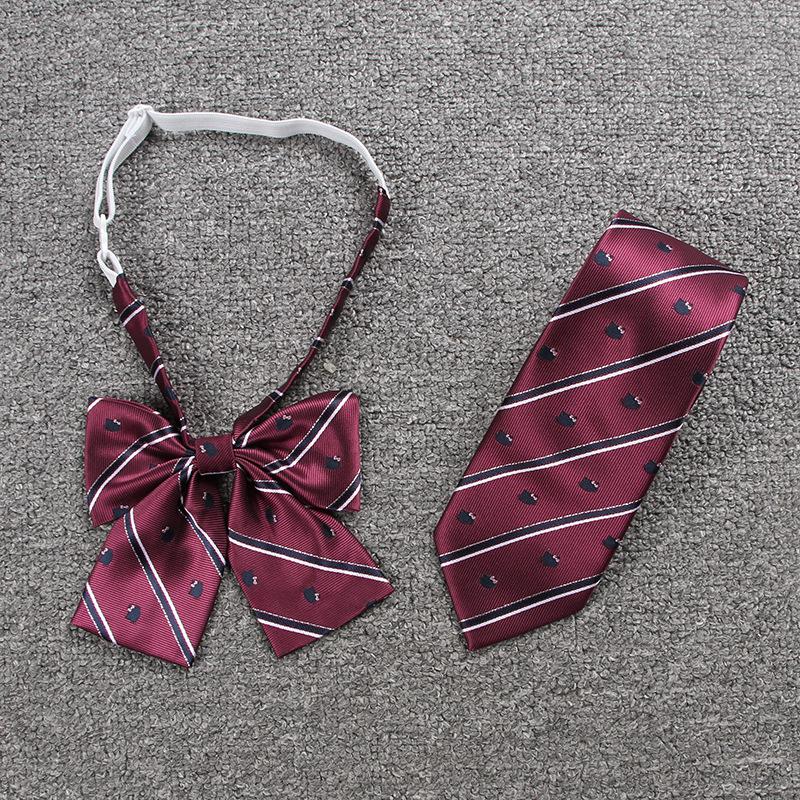 New Japanese JK Uniform Bow Tie Jacquard Cartoon Pattern Bow Tie Sweet Cute All-Match Bow Tie 2