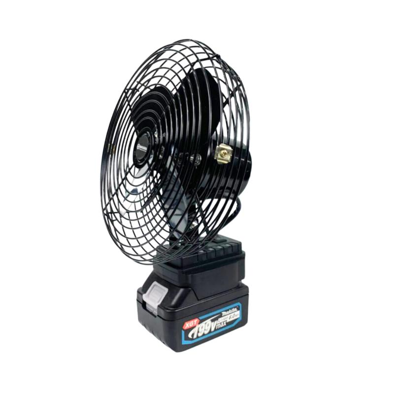 Quạt Tích Điện Pin 10 Cell Dùng Liên Tục 8H, Pin Makita, Quạt Khung Kim Loại 2 Cấp Độ Gió Siêu Mát 8