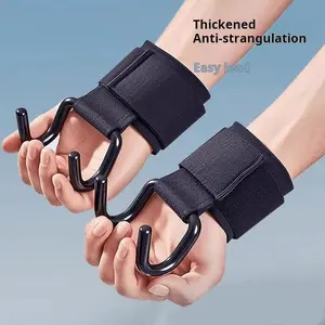 Sarung Tangan Gelang, Kait Tarik Kebugaran Kuat, Anti Selip, Cocok untuk Menggantung Palang Horizontal, Peralatan Pendukung