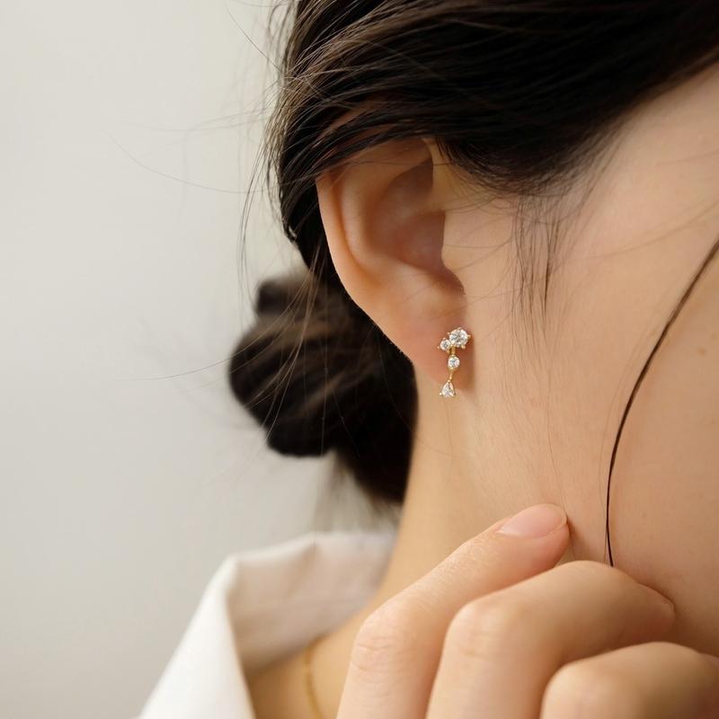 Galaxy Dainty Zirconia Stud Earrings 2