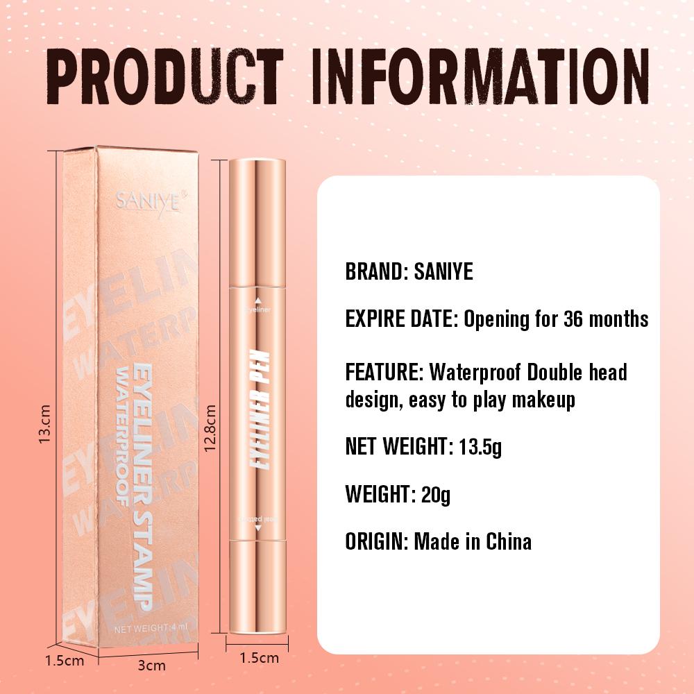 SANIYE LIVE Wing Eyeliner Double Head Eyeliner Stamp Eyeliner Waterproof Eye Make Up M438A