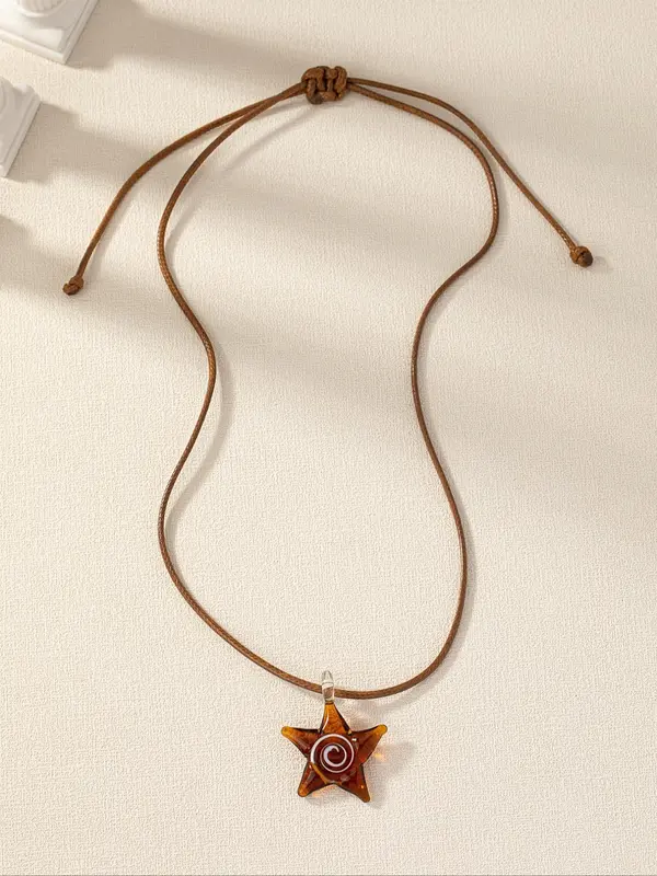 Women's Star Decor Pendant Necklace, Elegant All-match Jewelry for Girls Gift, Female Classic Fashion Accessories for Daily Wear 3