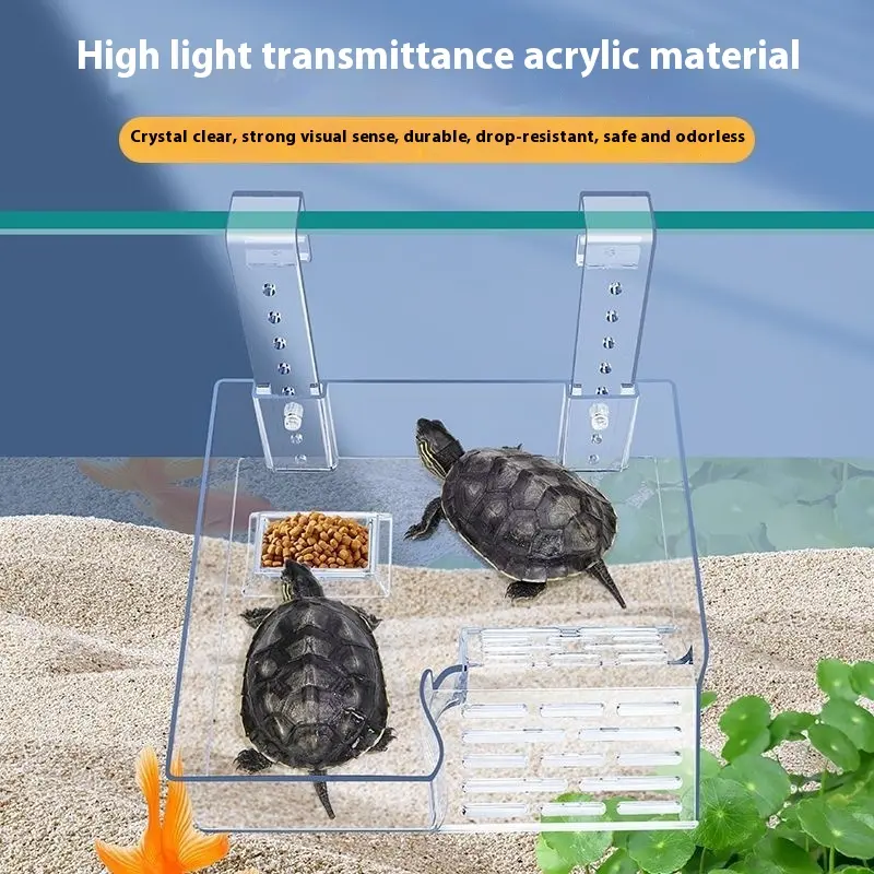 Aquarium turtle acrylic sunbathing platform Brazilian turtle climbing platform turtle platform sunbathing platform