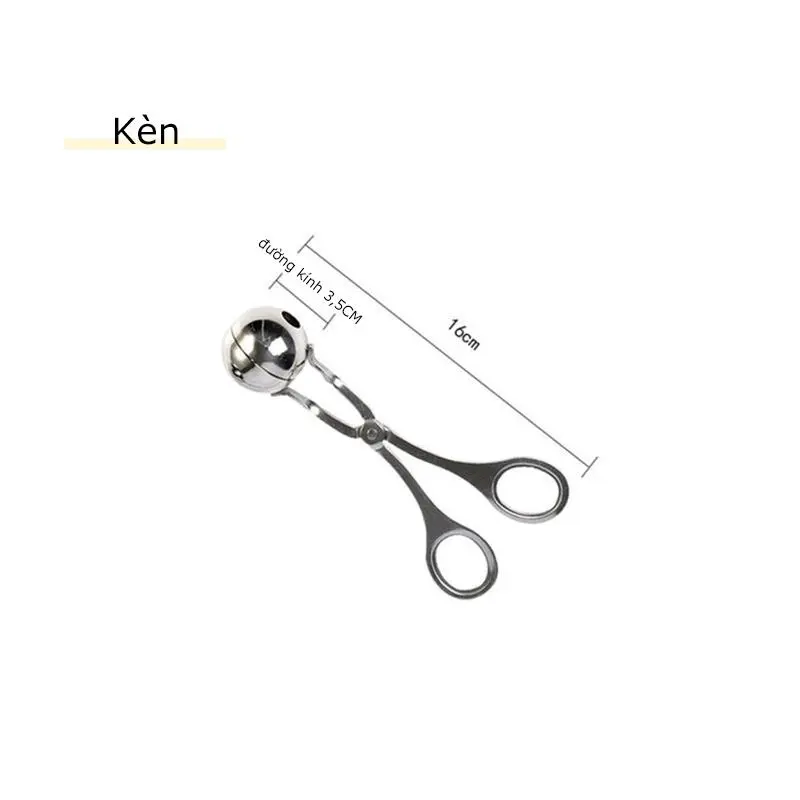 Muỗng kẹp làm thịt viên bằng thép không gỉ size lớn và vừa chuyên dụng cho nhà bếp 7