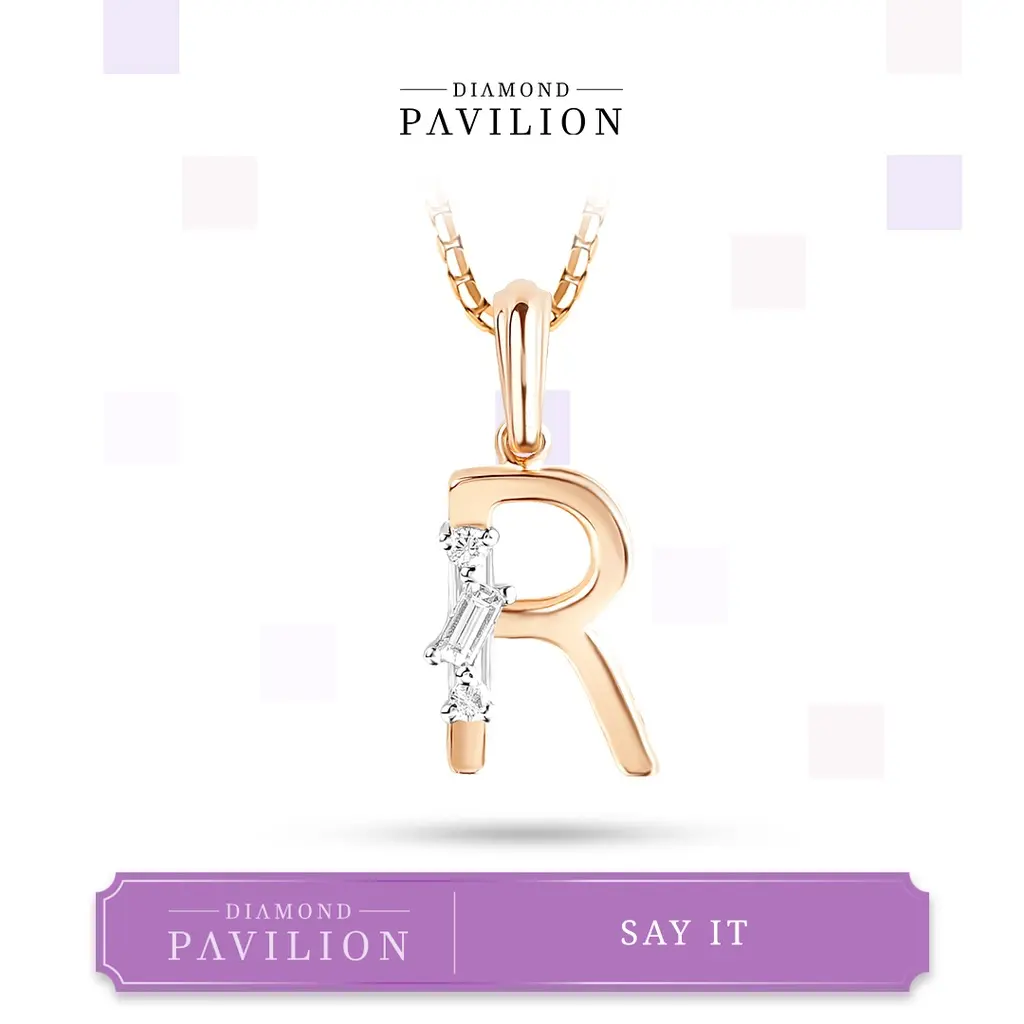 Diamond Pavilion Liontin Emas Batu Berlian Say It Colection R Gold Perhiasan