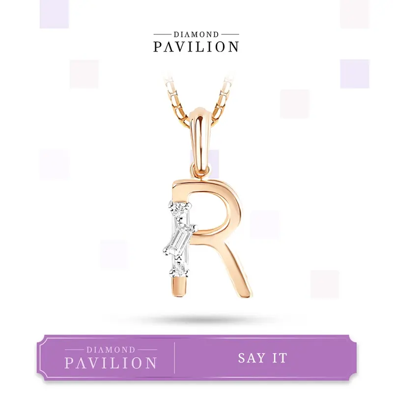Diamond Pavilion Liontin Emas Batu Berlian Say It Colection R Gold Perhiasan 0