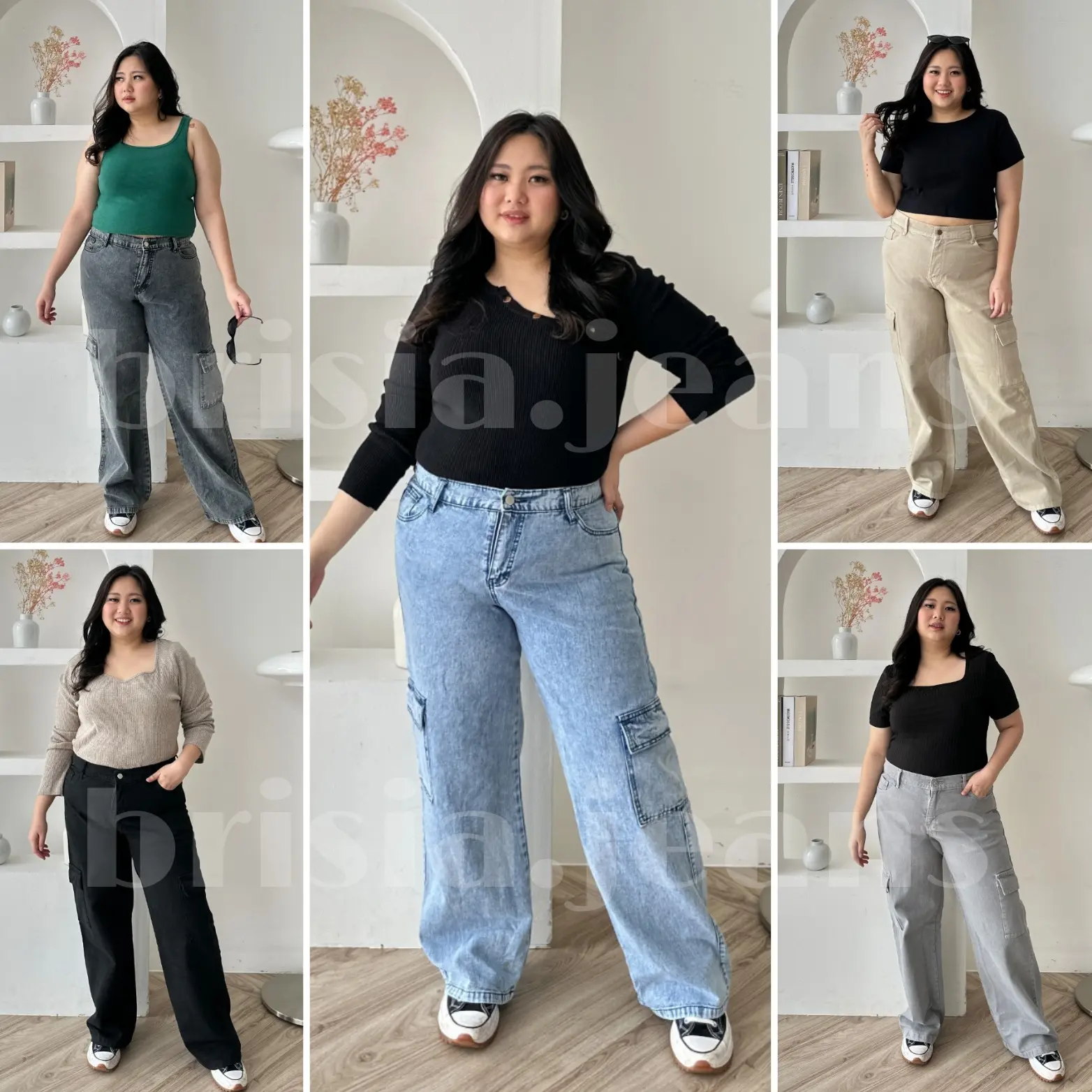 [SIZE 34-38] HYE-JIN Boyfriend Jeans JUMBO - 5 WARNA / BIGSIZE