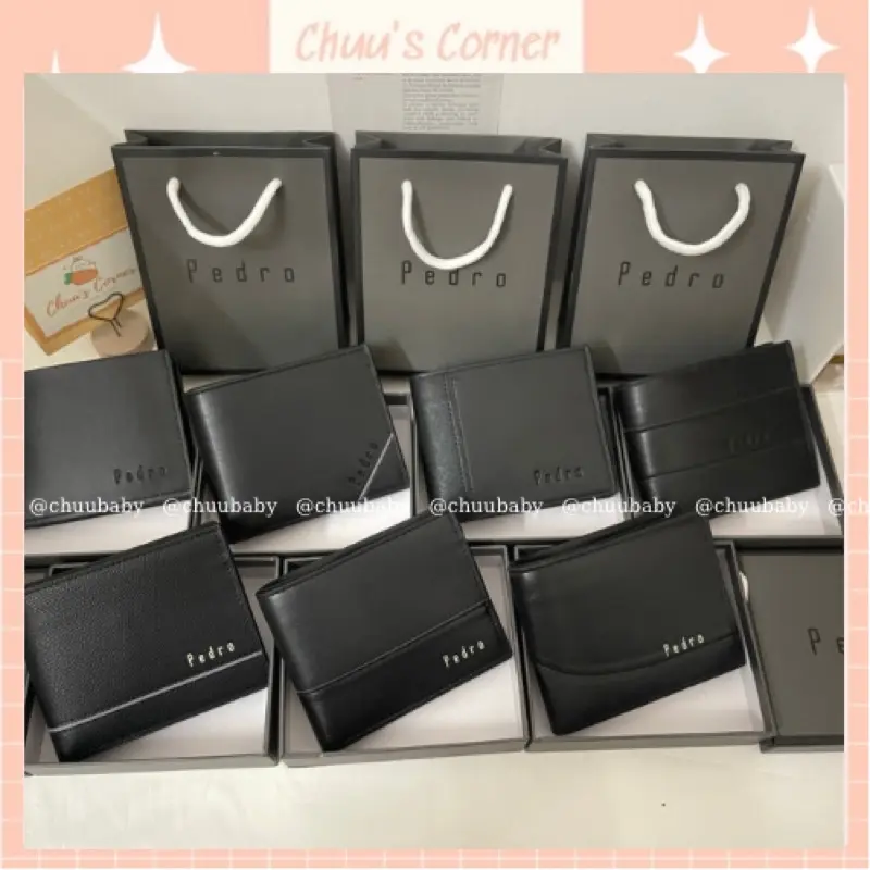 [Fullbox+ Túi giấy] Bóp/ Ví nam gập ngang da mềm nhiều ngăn, có ngăn khoá kéo Wallet Kem Nhung