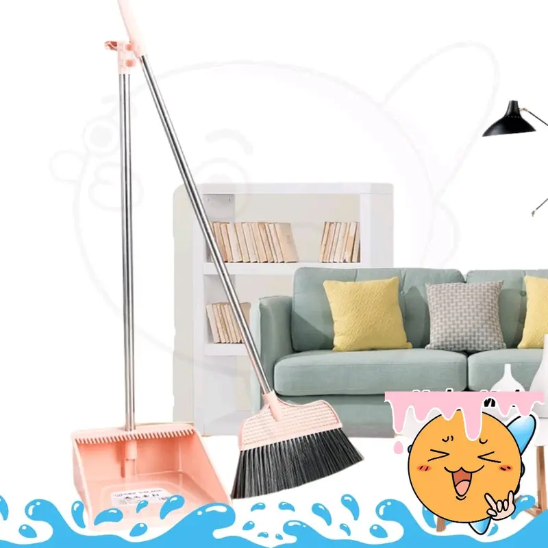 Pengki Set Sapu Ciktak sampah Set Dengan Sapu Lantai 2