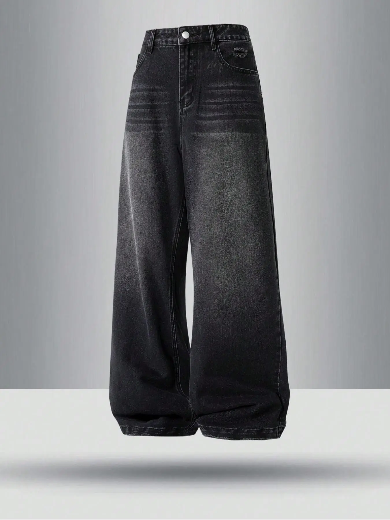 Men's Loose Vintage Straight Leg Jeans, Casual Comfy Style Denim Pants for Daily Wear, Woven Bottoms for All Seasons, Cotton