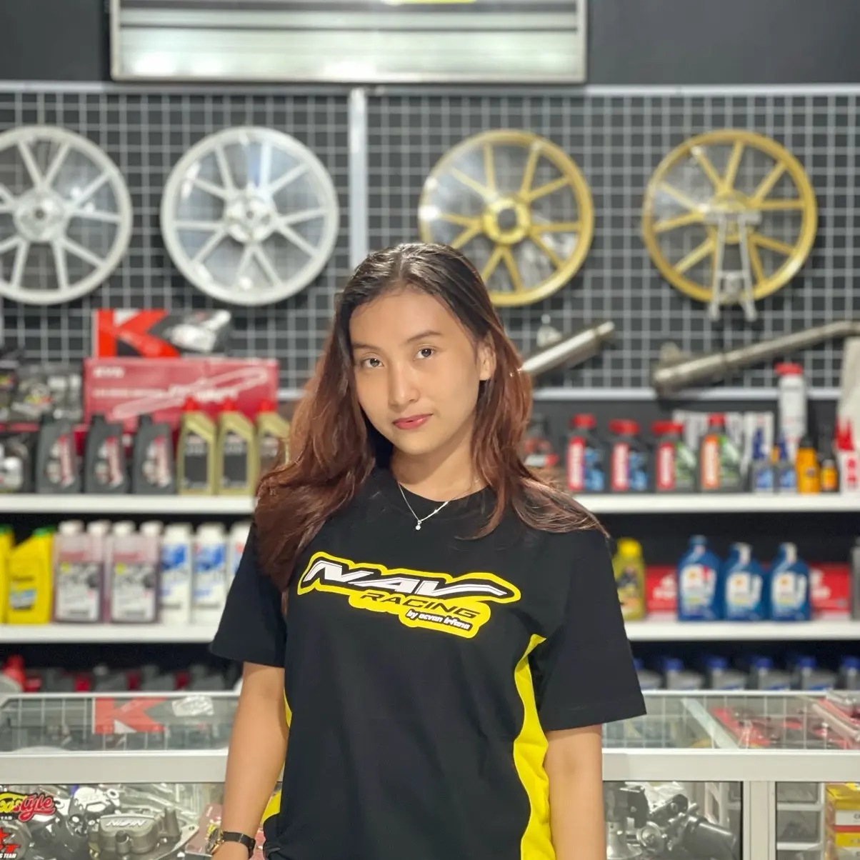 Tshirt team nav racing Hitam
