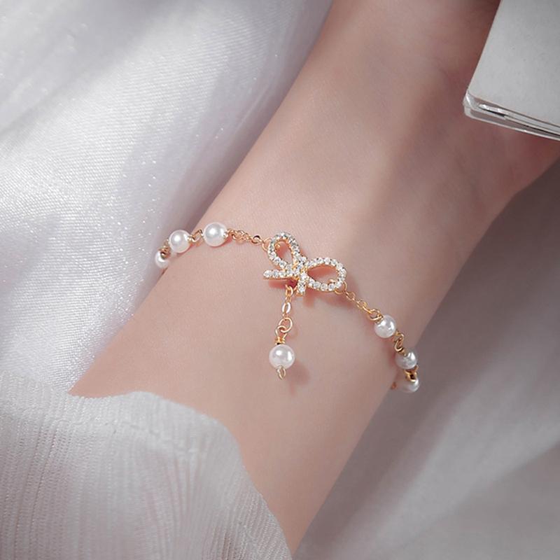 Product Introduction of Vòng Tay Quyến Rũ Nơ Thời Trang Cho Nữ, Chất Lượng Cao, Vòng Tay Dây Chuyền Mỏng, Thời Trang, Quà Tặng Cô Gái Xin Chào, [PPP] 10