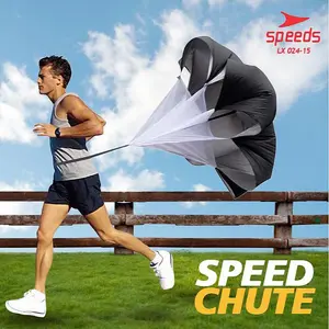 SPEEDS Speed Chute Parasut Latihan Lari Agility Strengt Black Jogging Pemberat 024-15