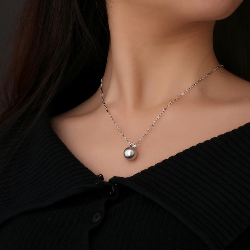 Phụ Kiện Dây Chuyền Xương Đòn, Bán Chạy, Thiết Kế Độc Đáo Đơn Giản Và Cổ Điển Vòng Cổ Mặt Dây Chuyền Ngọc Trai Đơn, Dành Cho Phụ Nữ, Dễ Phối Đồ, Cảm Giác Cao Cấp 4