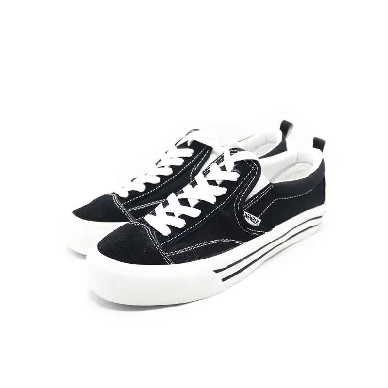 Sepatu Wewalk Footwear - Slip On Muaqad Black White Original Indonesia Flat Shoes Pria Sneakers Kerja 5