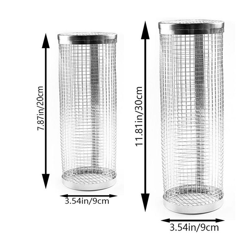 1Pcs Simple Anti Scalding For Vegetables Fish And French Frie Cooking Supplies With Cover Leakproof Grilling Basket Vegetable Bucket Barbecue Cage Barbecue Rack 2