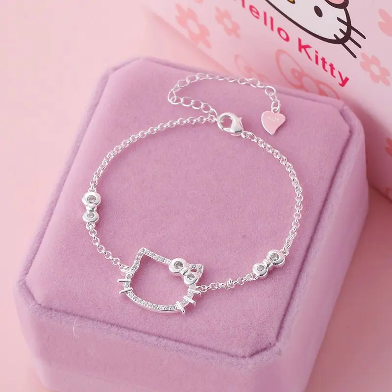 Vòng Tay Hello Kitty, Dễ Thương Cho Bé Gái, Mèo KT, Nạm Kim Cương, Quà Tặng Cho Bạn Thân, Bạn Gái, Quà Sinh Nhật, Được Yêu Thích Bởi [1180 Người Theo Dõi]