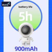 Gambar Avvic Kipas Angin Mini Astronot MF040 Portable Hanging Neck Fan Rechargeable Black White Pink - Black dari Avvic Kota Administrasi Jakarta Utara 5 Tokopedia