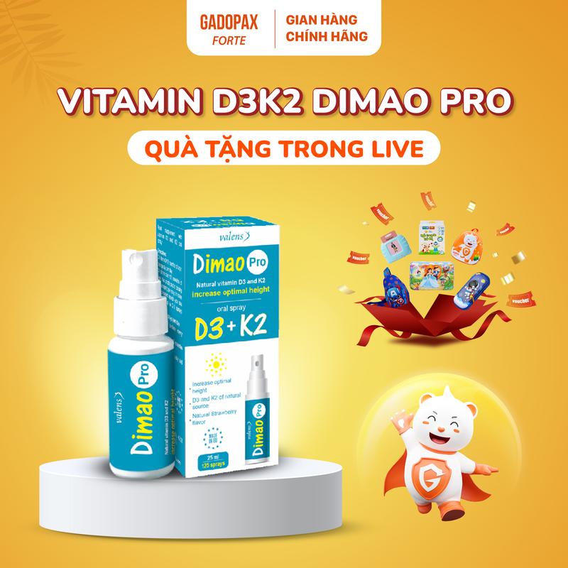 [Date 3/2026] Dimao Pro Vitamin D3 K2 MK7 dạng xịt lọ 25ml - Nhập khẩu từ Châu Âu cho bé