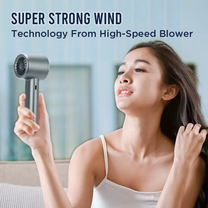 KINGLUCKY M11 Kipas Angin Mini Genggam Portable High Speed Mini Fan Adjustable Super Strong Wind with Smart LED Display 6