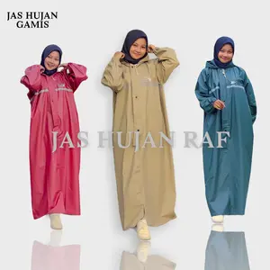 Raf Jas Hujan Gamis Wanita Kain Pvc 025 Kuat Tebal Elastis Tahan Air