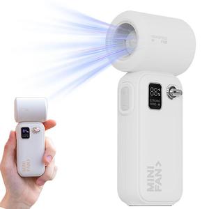 Portable Handheld Fan, 1 Count USB Rechargeable Mini Fan, Handheld Turbo Fan, High Speed Fan, Pocket Fan for Travel, Women, Men, Suitable for Outdoor, Indoor, Camping