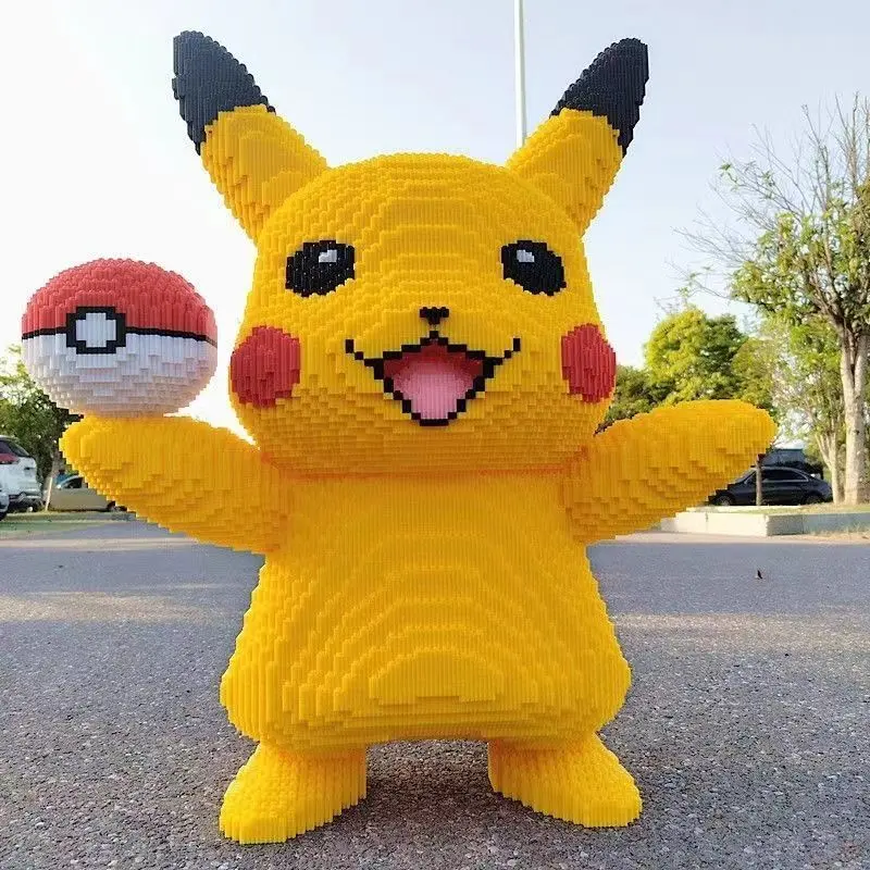 Khối Xây Dựng Pikachu Yêu Tinh Khổng Lồ, Tương Thích Với Các Hạt Dòng Lego, Thích Hợp Cho Bé Trai Và Bé Gái, Quà Tặng Đồ Chơi Giáo Dục Bộ Lắp Ráp Tháo Lắp 1