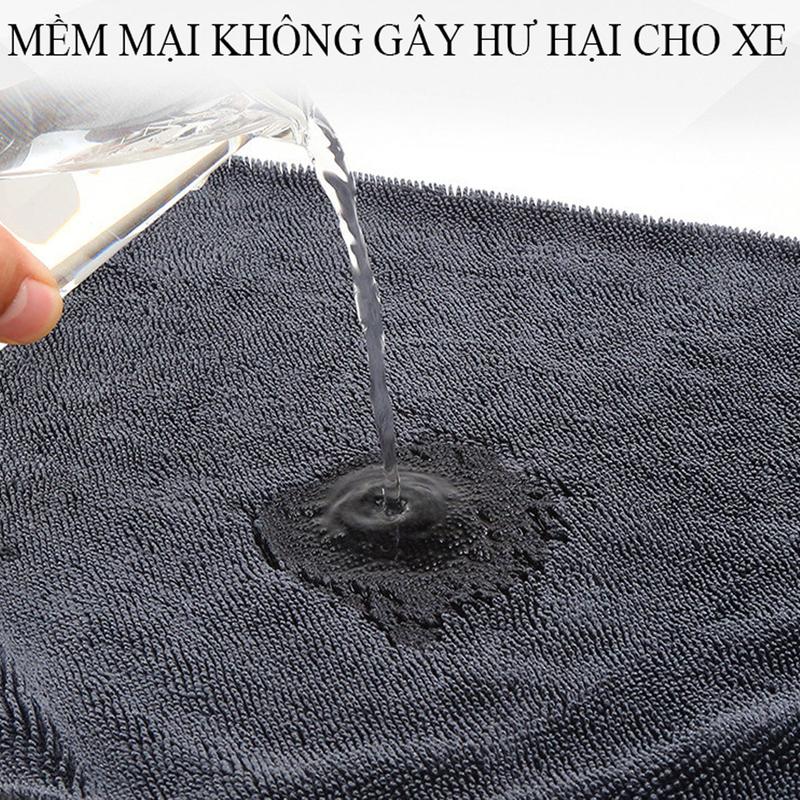 Khăn lau ô tô xe hơi lau bếp lau kính lau tay màu đen 2 lớp cao cấp siêu sạch siêu thấm hút. Bảo hành 1 đổi 1 nếu lỗi. Phụ Kiện Lau Xe 6