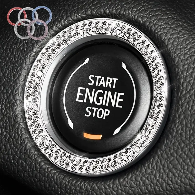 new Sparkle Up Your Ride: Decorative Artificial Diamond Rhinestone Ring Auto SUV Car Accessories for Girls
