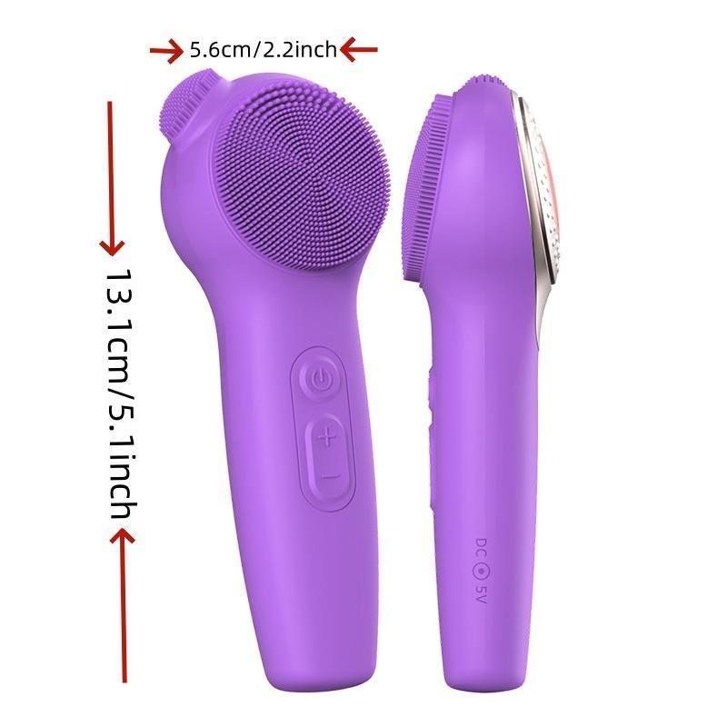 Rechargeable Silicone Facial Cleansing Brush, Multi-purpose IPX7 Waterproof Facial Brush, Facial Skin Care Tool for Women 1