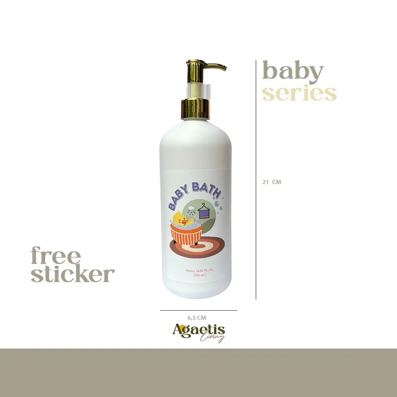 BOTOL WADAH REFILL SABUN CAIR BAYI PUMP BABY WASH LUXURY 1