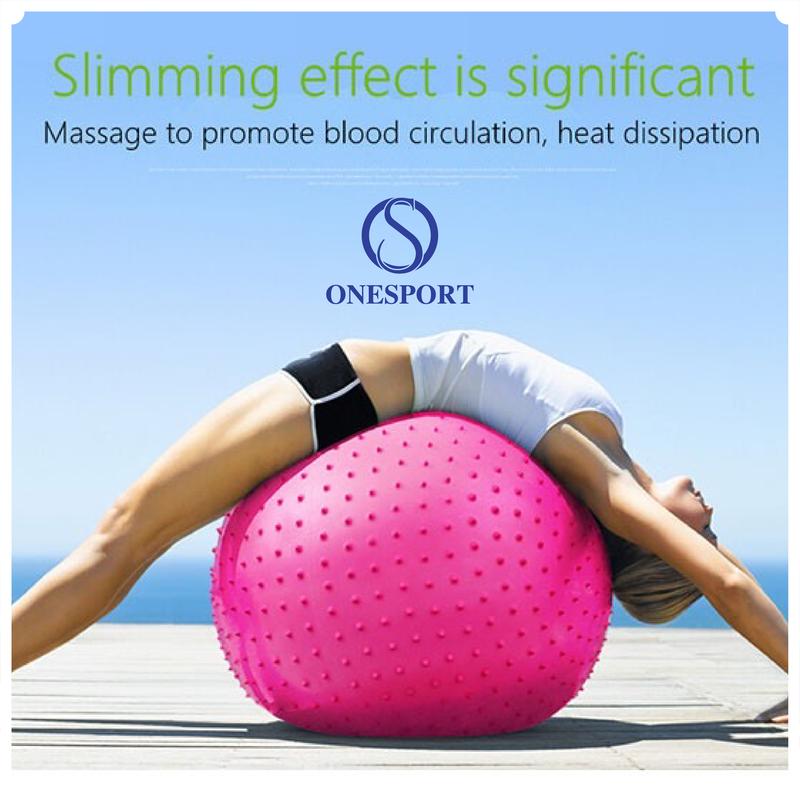 Bóng Tập Yoga Gai 65CM loại dày - 900g( Tặng Kèm 1 Bơm và bộ nút, gẩy bóng, 1 đổi 1 trong vòng 7 ngày )