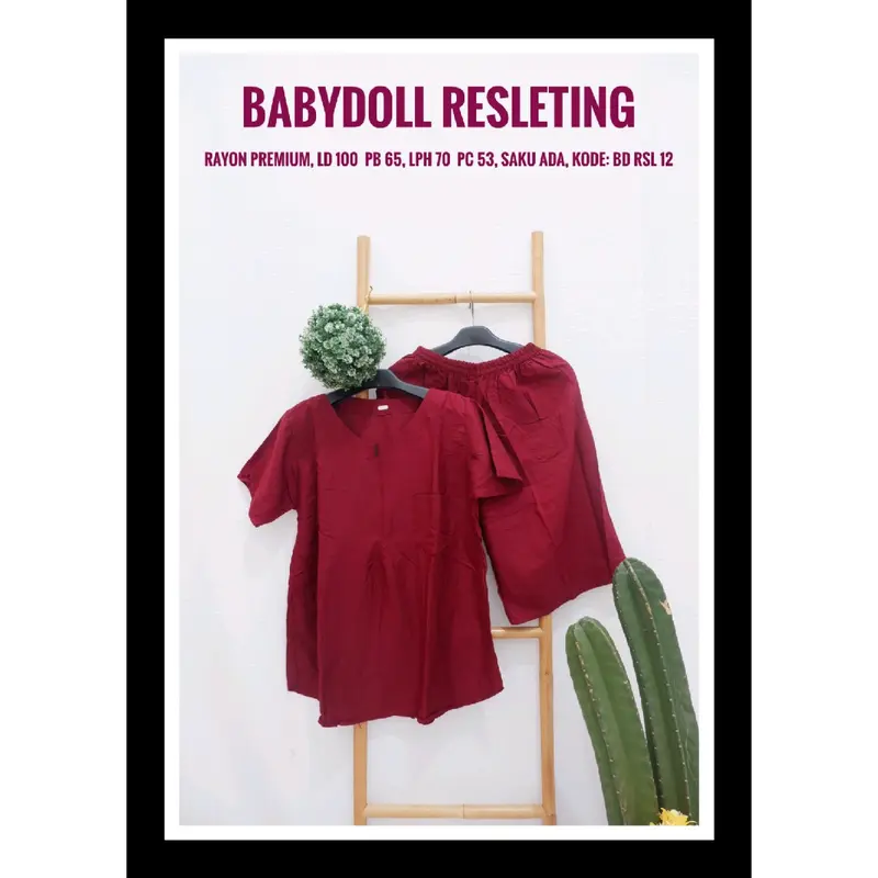 Babydoll Rayon Resleting Busui 5