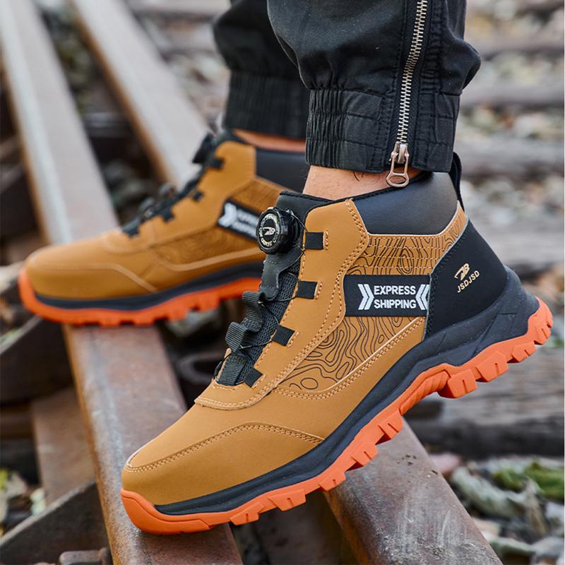 Giày bảo hộ khóa vặn thể thao chống đinh chống trơn trượt chống dập ngón cổ cao hàng chính hãng Kèm lót khử mùi